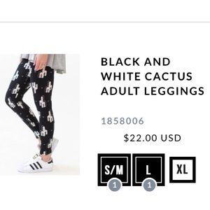 Black and white cactus leggings